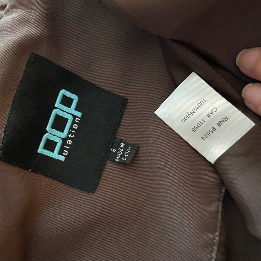 Population Brown Cropped Jacket With Oversized Co… - image 7